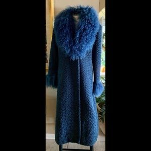 ALORNA MADELINE COAT MONGOLIAN CURLY LAMB COLLAR